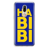 Habibi Blue: OnePlus 6 Transparant Hoesje