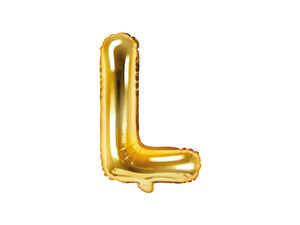 Folieballon Goud Letter &apos;L&apos; - 35cm