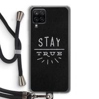 Stay true: Samsung Galaxy A12 Transparant Hoesje met koord