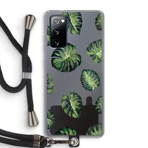 Tropische bladeren: Samsung Galaxy S20 FE / S20 FE 5G Transparant Hoesje met koord