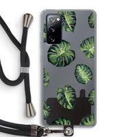 Tropische bladeren: Samsung Galaxy S20 FE / S20 FE 5G Transparant Hoesje met koord
