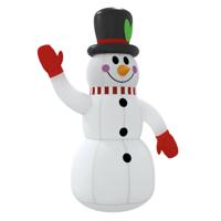 vidaXL Sneeuwpop opblaasbaar met LED's 240 cm - thumbnail