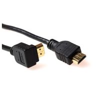 ACT 2 meter HDMI High Speed kabel v2.0 HDMI-A male haaks to HDMI-A male recht - thumbnail