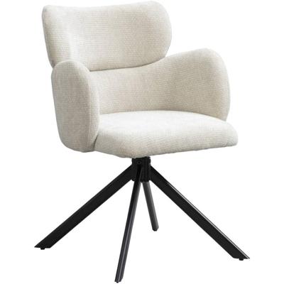 Leen Bakker - Eetkamerstoel Coco - Stof - Beige - 63x61x87 Cm