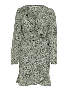Only Jurk Carly l/s wrap short dress