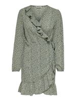 Only Jurk Carly l/s wrap short dress - thumbnail