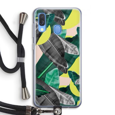 Fantasie jungle: Samsung Galaxy A40 Transparant Hoesje met koord