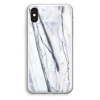 Gestreepte marmer: iPhone XS Transparant Hoesje