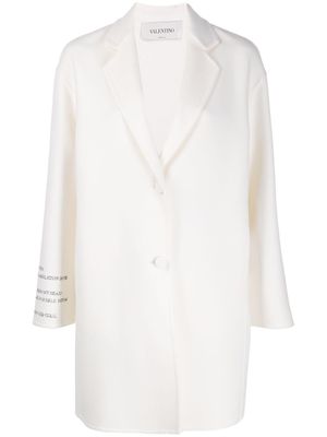 Valentino Garavani manteau à détails brodés - Tons neutres