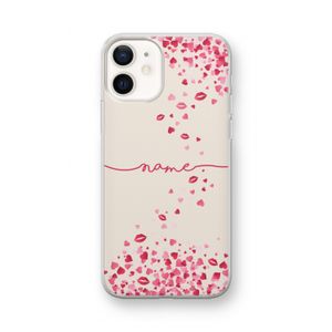 Hartjes en kusjes: iPhone 12 mini Transparant Hoesje