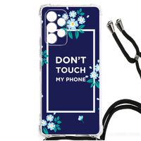 Samsung Galaxy A53 Anti Shock Case Flowers Blue DTMP - thumbnail