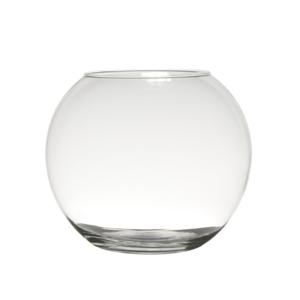 Hakbijl Glass bloemenvaas/terrarium bolvormig - D30 x H23 cm - glas - 6L - transparant