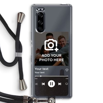 Music Player: Sony Xperia 5 Transparant Hoesje met koord
