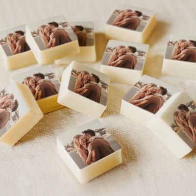 Chocolade traktatie met foto - Praliné - 25 stuks - Vierkant