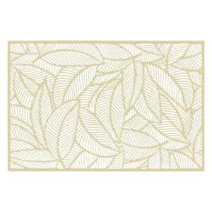 Secret de Gourmet Diner tafel placemats Jungle print - goud - PVC - 45 x 30 cm