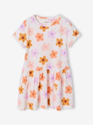 Meisjesjurk met print meerkleurig