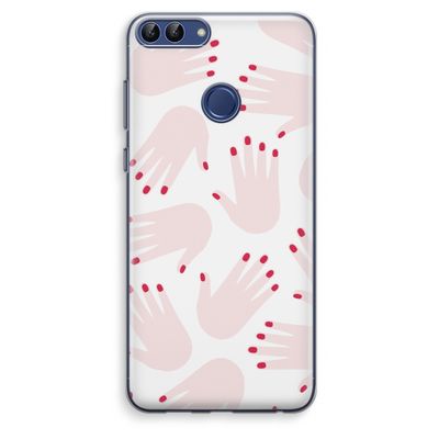 Hands pink: Huawei P Smart (2018) Transparant Hoesje
