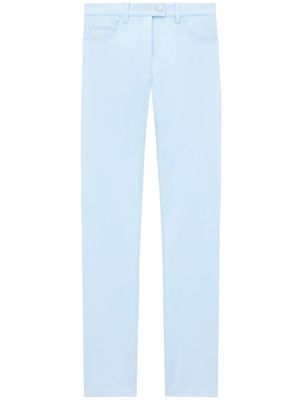 Courrèges pantalon en vinyle à coupe droite - Bleu