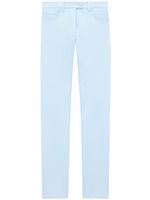 Courrèges pantalon en vinyle à coupe droite - Bleu