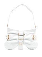 Blumarine sac porté épaule en cuir à fronces - Blanc - thumbnail