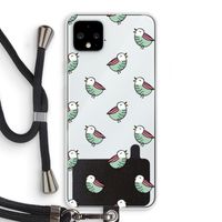 Vogeltjes: Pixel 4 XL Transparant Hoesje met koord