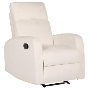 Beliani VERDAL - TV-fauteuil-Wit-Fluweel