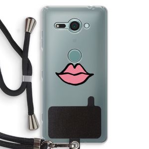 Kusje: Sony Xperia XZ2 Compact Transparant Hoesje met koord