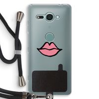Kusje: Sony Xperia XZ2 Compact Transparant Hoesje met koord