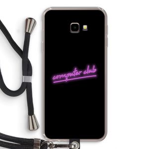 Vice Black: Samsung Galaxy J4 Plus Transparant Hoesje met koord