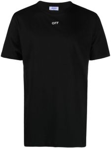 Off-White Arrows-embroidered cotton T-shirt - Noir