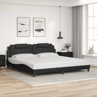 Bedframe "Viana" zonder matras kunstleer zwart 200x200 cm