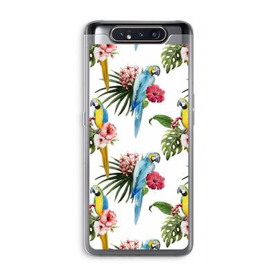 Kleurrijke papegaaien: Samsung Galaxy A80 Transparant Hoesje
