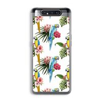 Kleurrijke papegaaien: Samsung Galaxy A80 Transparant Hoesje
