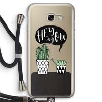 Hey you cactus: Samsung Galaxy A5 (2017) Transparant Hoesje met koord