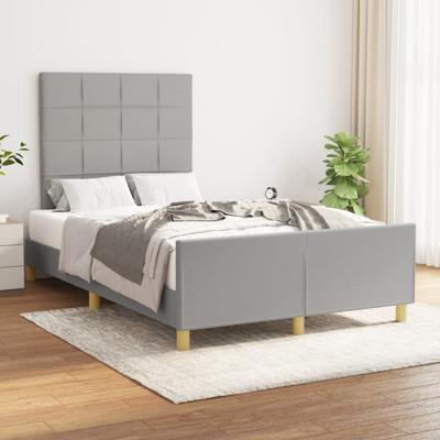 Bedframe zonder matras 120x190 cm stof lichtgrijs