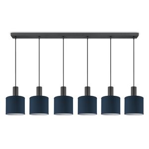 Moderne hanglamp Bling - Blauw - verlichtingspendel Xxl Beam 6L inclusief lampenkap 20/20/17cm - pendel lengte 150.5 cm - geschikt voor E27 LED lamp - Pendellamp geschikt voor woonkamer, slaapkamer, keuken