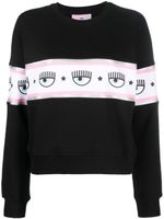 Chiara Ferragni sweat en coton à bande logo - Noir