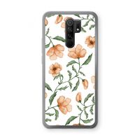 Peachy flowers: Xiaomi Redmi 9 Transparant Hoesje