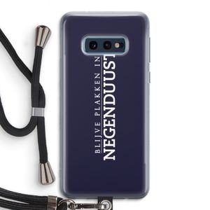 Blijve plakken in Negenduust: Samsung Galaxy S10e Transparant Hoesje met koord