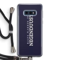 Blijve plakken in Negenduust: Samsung Galaxy S10e Transparant Hoesje met koord