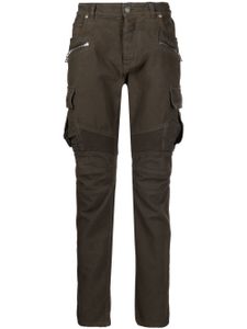 Balmain pantalon à détails de zips - Marron