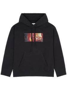 MM6 Maison Margiela hoodie en coton à motif Compass - Noir