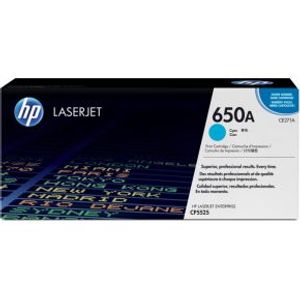 HP 650A originele cyaan LaserJet tonercartridge