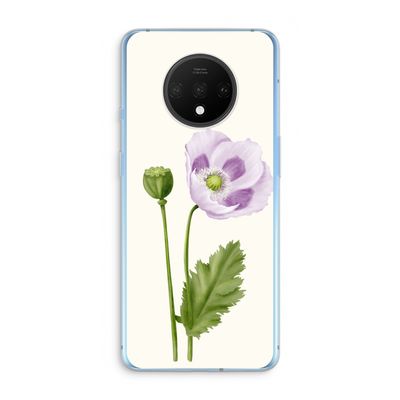 Purple poppy: OnePlus 7T Transparant Hoesje
