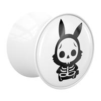 Double Flared Plug met lieve skeletjes-design Acryl Tunnels & Plugs