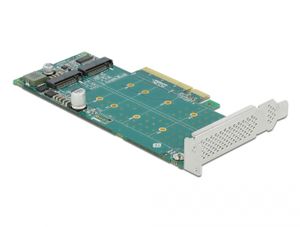 DeLOCK PCI Express x8 Card naar 2x internal NVMe M.2 Key M - Bifurcation controller