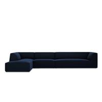 Windsor & Co Sao Hoekbank met Chaise Longue Links - 5-zits - Velvet - Koningsblauw