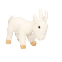 Witte pluche geit knuffel 22 cm   -