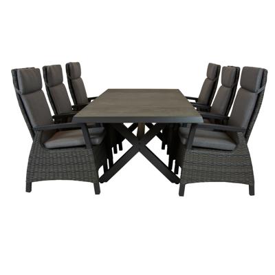 Qopps Bilby tuintafel met Darwin gasveer verstelbare tuinstoel