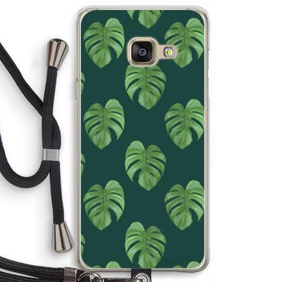 Monstera leaves: Samsung Galaxy A3 (2016) Transparant Hoesje met koord